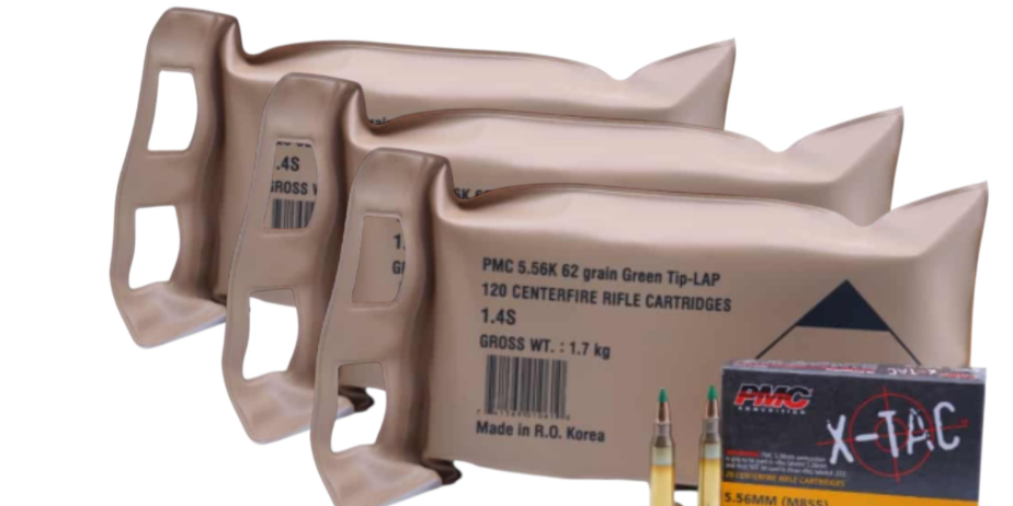 PMC X-TAC 5.56mm 62gr FMJ green tip penetrator Total:360-Round in 3 Battle Pack