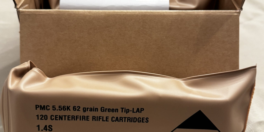 PMC X-TAC 5.56mm 62gr FMJ green tip penetrator Total:360-Round in 3 Battle Pack