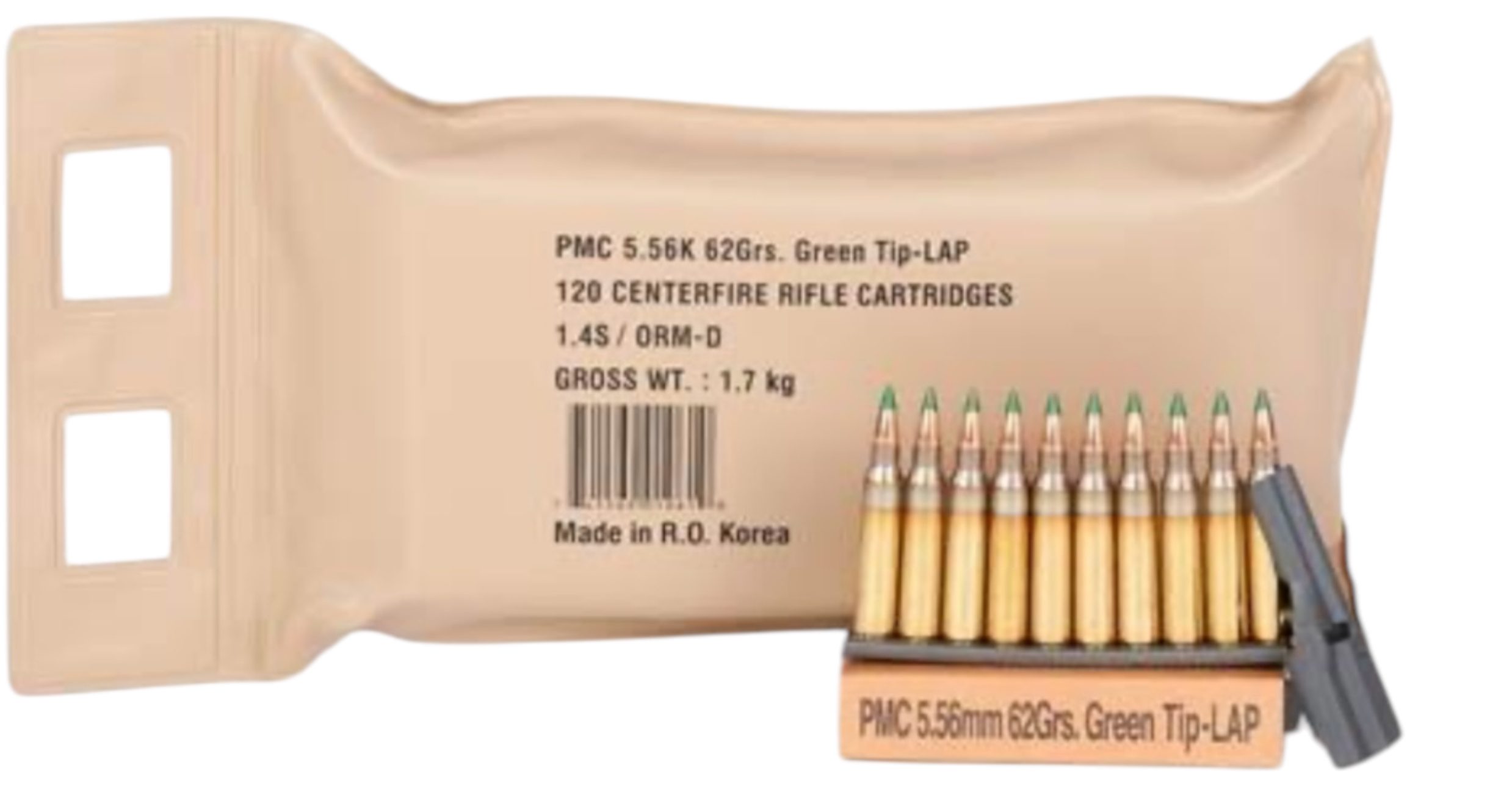 120rd PMC X-Tac Battle Pack 5.56mm 62gr Green Tip